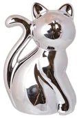 Skarbonki - Skarbonka ceramiczna Kot srebrny mały, 10,5x7x16 cm - miniaturka - grafika 1