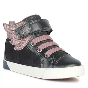 Sneakersy Geox B Kilwi Girl B36D5A 022NF C9F8W M Dk Grey/Lt Rose - Buty dla dziewczynek - miniaturka - grafika 1