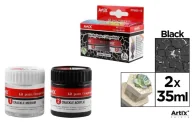 Przybory szkolne - Farba akrylowa czarna + środek do spękań 2x35ml - Artix - miniaturka - grafika 1