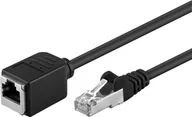 Patchcordy - Kabel Lan przedłużacz Cat 5E czarny 2m - miniaturka - grafika 1