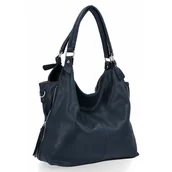 Torebki damskie - Uniwersalna Torebka Damska XL firmy Hernan HB0153 Granatowa - miniaturka - grafika 1