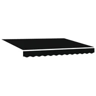 Markizy - vidaXL Tkanina do wymiany markizy na ramę 3x2.5 m czarna - miniaturka - grafika 1