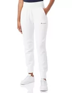 Spodnie sportowe damskie - Champion Legacy American Tech W-Stretch Poly-Cotton Interlock Rib Cuff spodnie dresowe damskie, Off White, XL - miniaturka - grafika 1