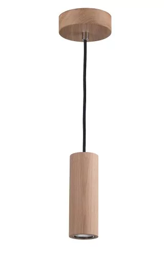 Spotlight Premium Collection Lampa wisząca Pipe pojedyncza oprawa z drewna dębowego 1551174