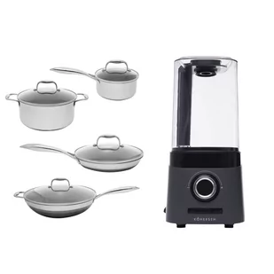 Zestaw naczyń STEAM & FRY Kohersen BLACK CUBE + Blender gotujący Kohersen NB800A - Blendery kielichowe - miniaturka - grafika 2