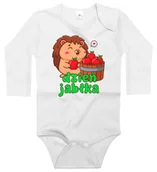 Body dla niemowląt - Body dziecięce Wesoły Jeż Z Czerwonymi Jabłkami Na Dzień Jabłka 74/80 - miniaturka - grafika 1