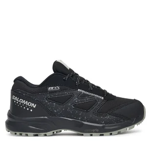 Trekkingi Salomon Outway Climasalomon™ Waterproof L47734100 Czarny - Buty trekkingowe dziecięce - miniaturka - grafika 1
