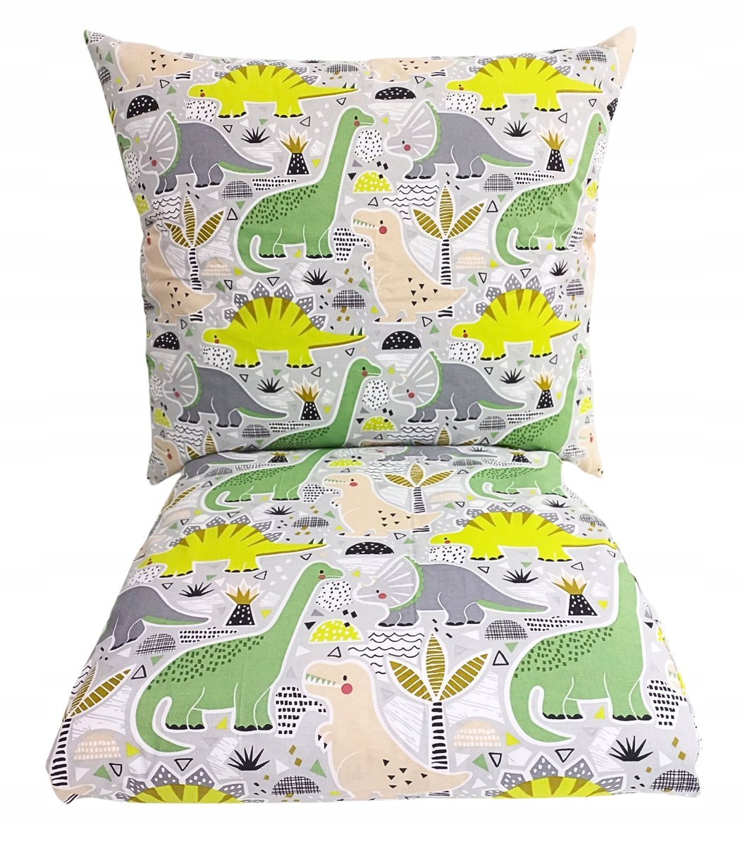 POŚCIEL DZIECIĘCA 120x160 DLA DZIECI PRODUCENT DINOZAURY 100% MOCNA BAWEŁNA