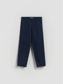 Spodnie i spodenki dla chłopców - Reserved - Bawełniane spodnie chino - granatowy - miniaturka - grafika 1