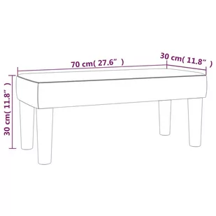 Ławka, ciemnoniebieska, 70x30x30 cm, tapicerowana aksamitem - Ławki do przedpokoju - miniaturka - grafika 8