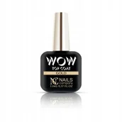 Utwardzacze do paznokci - NC Nails, Lakier hybrydowy Top WOW Coat Gold, 11 ml - miniaturka - grafika 1