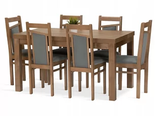 Komplet zestaw MAGDA stół 140+40/80 6 krzeseł - Stoły z krzesłami - miniaturka - grafika 1