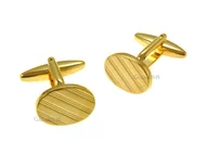 Spinki do mankietów i krawatów - Spinki do mankietów Gold oval SD-1272 - miniaturka - grafika 1