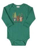 Body dla niemowląt - Niemowlęce body zwierzątka zielone Up Baby r.74 - miniaturka - grafika 1