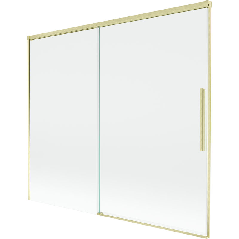 Mexen Rox parawan nawannowy 2-skrzydłowy rozsuwany 180 x 150 cm, transparent, złoty szczotkowany - 8C9-180-001-55-00