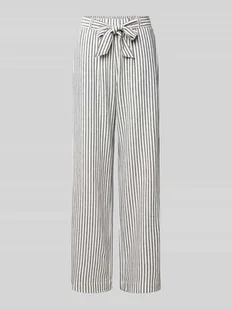 Spodnie materiałowe z prostą nogawką i wiązanym paskiem model ‘Lavisco’ - Spodnie damskie - miniaturka - grafika 1