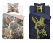 Pościel dla dzieci - Pościel bawełniana dziecięca świecąca 160x200 5548a królik fluo - miniaturka - grafika 1