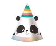 Urodziny dziecka - Godan Czapeczki urodzinowe Rozmarzona Panda - 6 szt. PF-CZRP - miniaturka - grafika 1