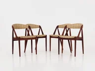 Krzesła - Komplet czterech krzeseł tekowych, duński design, lata 70, Kai Kristiansen - miniaturka - grafika 1