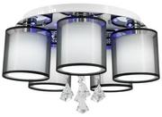 Lampy sufitowe - MLAMP LAMPA sufitowa ELMDRS8007/5 8C MLAMP metalowa OPRAWA crystal glamour chrom ELMDRS8007/5 8C - miniaturka - grafika 1