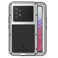 Etui i futerały do telefonów - Love Mei Etui Pancerne + szkło Galaxy A52, srebrne 6932809616578 - miniaturka - grafika 1