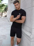 Koszulki męskie - Koszulka Męska Calvin Klein Czarna, Nadruk CK, W Twoim Stylu, Wyprzedaż L - miniaturka - grafika 1