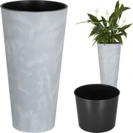 Donice - Prosperplast Doniczka z wkładem Tubus Slim Effect DTUS150E beton AP_219019 - miniaturka - grafika 1