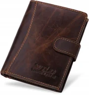 Portfele - Skórzany portfel męski duży solidny always wild ochrona kart rfid zapięciem - miniaturka - grafika 1