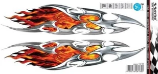 Naklejka Na Auto Pasy Metal Płomień 30x6,6 cm 1/06180 - Akcesoria motoryzacyjne - miniaturka - grafika 1