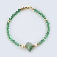 Bransoletki - Antystresowa: Awenturyn, szmaragd, perła - Prawdziwy relaks - miniaturka - grafika 1