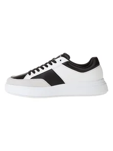 Calvin Klein Skórzane sneakersy w kolorze biało-czarnym - Trampki męskie - miniaturka - grafika 1