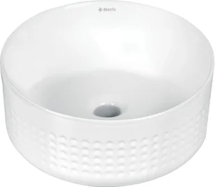 Deante Umywalka ceramiczna nablatowa asymetryczna Silia biały CDX_6U3S - Umywalki - miniaturka - grafika 1