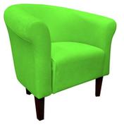Fotele - ATOS Fotel Milo Mikrofaza 12 zielony nogi 20 venge - miniaturka - grafika 1