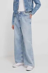 Tommy Hilfiger jeansy Slouchy damskie kolor niebieski - Spodnie damskie - miniaturka - grafika 1
