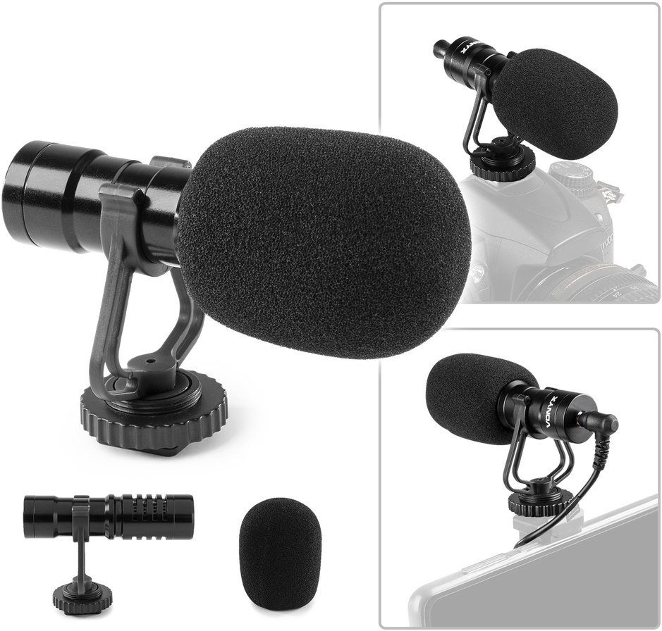 Mikrofon pojemnościowy Vonyx CMC200 do aparatu i smartfonu one size