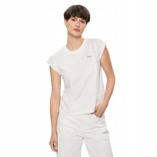 PEPE JEANS KOSZULKA DAMSKA T-SHIRT LORY FUTURE BIAŁA r.M - Koszulki i topy damskie - miniaturka - grafika 1