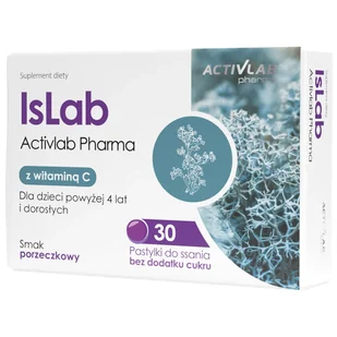 ActivLab Pharma IsLab, smak porzeczkowy, 30 pastylek do ssania - Przeziębienie i grypa - miniaturka - grafika 1