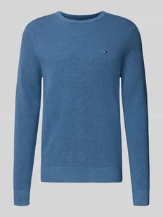 Sweter z dzianiny o kroju regular fit z czystej bawełny - Swetry męskie - miniaturka - grafika 1