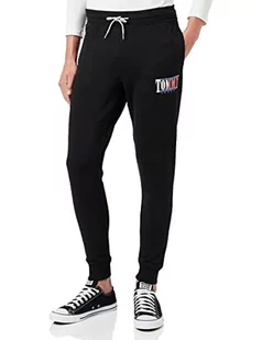 Tommy Hilfiger Męskie spodnie graficzne TJM Slim Essential Knit, czarne, S, Czarny, S - Spodenki męskie - miniaturka - grafika 1