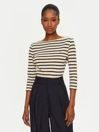 Bluzki damskie - Tommy Hilfiger Bluzka New Cody WW0WW40589 Beżowy Slim Fit - miniaturka - grafika 1