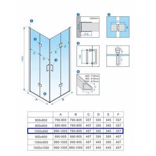 Zestaw Kabina Prysznicowa Chrom 100X80 uchylna + brodzik 96880178 - Kabiny prysznicowe Zestaw Kabina Prysznicowa Chrom 100X80 uchylna + brodzik 96880178 - Kabiny prysznicowe - miniaturka - grafika 2