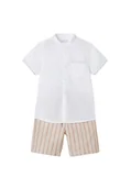 Kombinezony dla dzieci - Completo short e camicia in lino Bambino Mayoral 3240-BEIGE - miniaturka - grafika 1