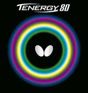 Pokrycie Butterfly  Tenergy 80  Czarny, 1,9 mm - Tenis stołowy - miniaturka - grafika 1