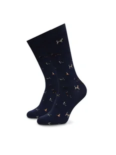 Barbour Skarpety Wysokie Męskie Mavin Dog MSO0068BL79 Granatowy - Skarpetki męskie - miniaturka - grafika 1
