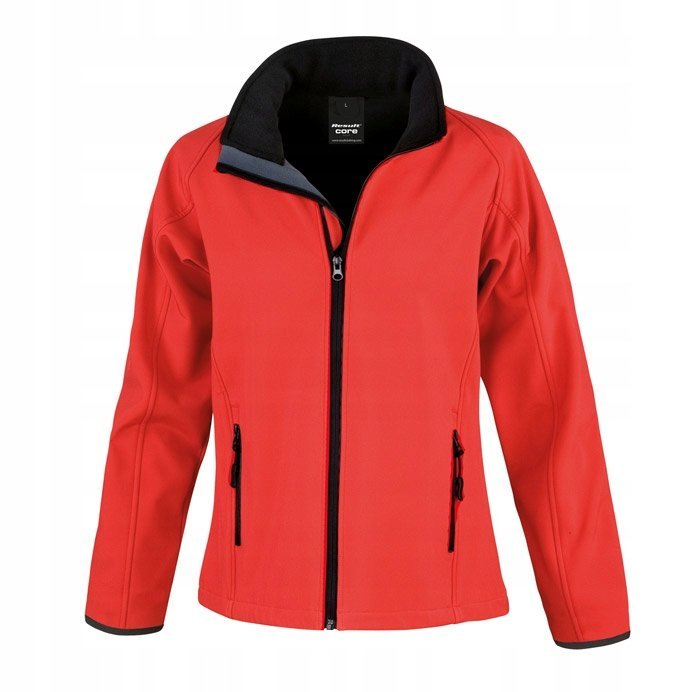 Kurtka damska Soft Shell oddychająca wiatro odporna Czerwony/Czarny r. M