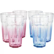 Szklanki - Bardzo duże szklanki XXL do napojów Gigi ombre różowe niebieskie 700 ml - miniaturka - grafika 1