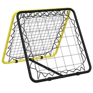 Piłka nożna - Rebounder piłkarski, dwustronny, regulowany, żółto-czarny, stal - miniaturka - grafika 1