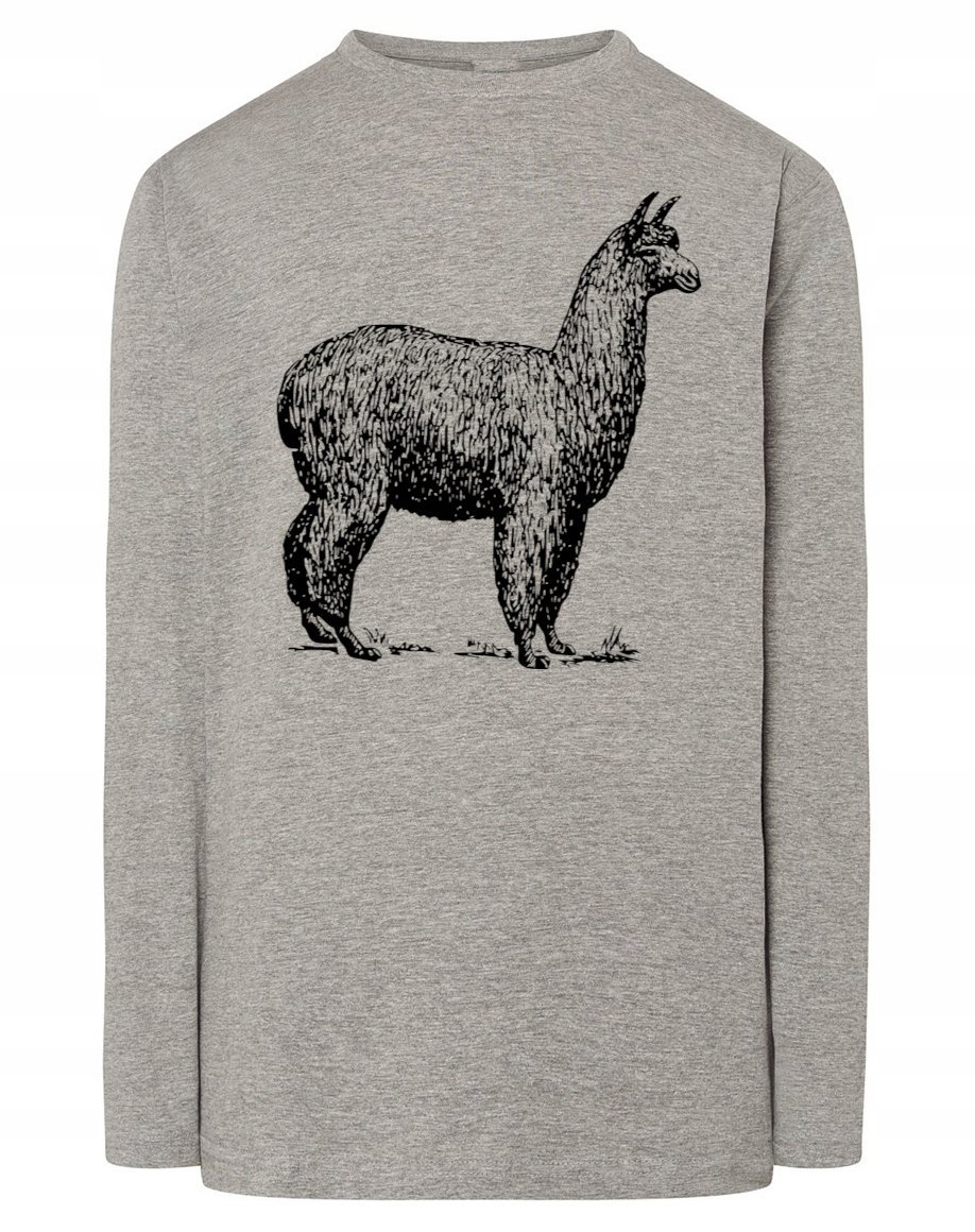 Longsleeve męski nadruk zwierzę LAMA r.XL