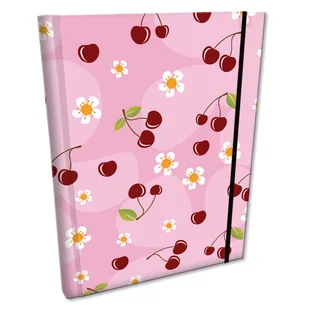 Notes B6 Kratka Z Gumką Soft Touch Wisienki W Różu - Notesy i bloczki - miniaturka - grafika 1