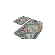 Dywaniki łazienkowe - Zielono-beżowe dywaniki łazienkowe zestaw 2 szt. 60x100 cm – Mila Home - miniaturka - grafika 1